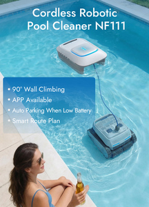 Robot nettoyeur de piscine automatique intelligent sans fil |   Aspirateur submersible pour surfaces et sols - Product Image 1