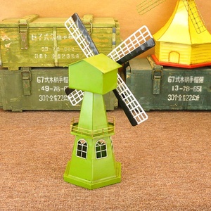 FY186 Green Vintage Metal <strong>Windmill</strong> Ornaments Iron Dutch <strong>Windmill</strong> Home Decor Ornaments Europe <strong>Models</strong> Gifts Furnishing Articles - Product Image 4