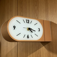 Jam Dinding Analog Sudut Ganda Dua Sisi untuk Ruang Tamu, Kayu Solid, Dekoratif, High-end, Tanpa Bor