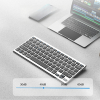 Keyboard Nirkabel BT Wireless Scissor Switch USB 3.0 Plastik 78 Tombol Ringkas Ultra Tipis Senyap Ergonomis Dual Mode untuk Desktop & Tablet