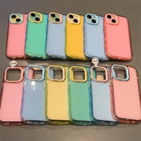 Coque antichoc Jelly Candy pour iPhone 17 Air 16 15 14 Plus 13 12 11 Pro Max – Housse esthétique souple antichoc couleur contrastée
