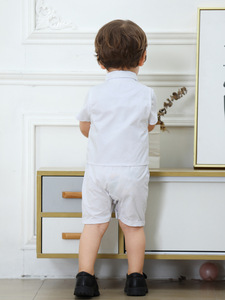 Vêtements personnalisés pour bébés de 3 à <span class=keywords><strong>6</strong></span> <span class=keywords><strong>mois</strong></span> ensemble de costume pour bébé garçon robe de baptême blanche tenues de fête smoking de baptême <span class=keywords><strong>tenue</strong></span> de gentleman - Product Image 6