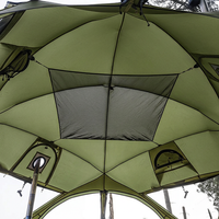 Tente dôme géodésique personnalisée pour 8 personnes avec cheminée, 4 saisons, en Silnylon 40D, tente de base, grande tente de camping familiale