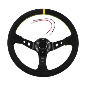 Racing Steering <b>Wheel</b> 35 Cm Aluminum Alloy 3 <b>Spokes</b> For Car Performance - Product Image 4