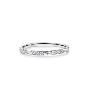 Bague fine en argent S925 motif nœud vent froid pour femme, tendance et polyvalente, utopique, de niche, style empilable, bague de doigt - Product Image 1