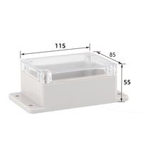 Boîte de projet électronique en plastique étanche de haute qualité 158*90*65E, boîte de jonction IP65, plastique ABS, couvercle transparent