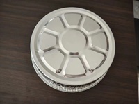 Grande taille 332mm diamètre table à vapeur grils alimentaires jetables feuille d'aluminium cuisson BBQ casseroles pleine grandeur plateaux profonds matériau PET