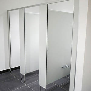 Puertas de Baño HPL, Paneles Compactos para Cubículos de Baño, Divisiones de Baño de Madera para Oficina - Product Image 4
