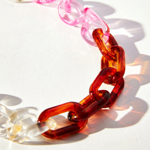 Cadena de Resina con Eslabones de Forma Irregular, Diseño Artístico Hecho a Mano, Patrón de Espiral, Pieza Coleccionable, Decoración Moderna para el Hogar - Product Image 1