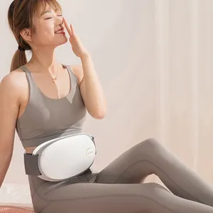 vibrating recharge wireless stomach belly waist back warm compress slimming massage belt abdomen massager belt with heat