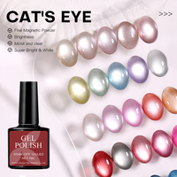 Nouveau design 25 couleurs de perles de verre gelée pour les yeux de chat Collection de vernis à gel UV vente en gros Ensemble de vernis à gel pour les yeux de chat