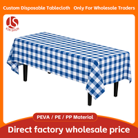 Nappe rectangulaire jetable classique à carreaux en PEVA, imperméable et résistante aux taches, qualité commerciale pour restaurant, barbecue, pique-nique