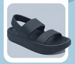 Sandali EVA a Doppia Fascia Taglia 24, Ciabatte Comode con Plateau, Punta Aperta, Colore Unico, per l'Estate - Product Image 4