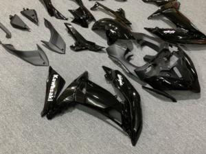 CFP nuevo <span class=keywords><strong>carenado</strong></span> delantero de motocicleta ABS negro con acabado cromado para Kawasaki Ninja650 2017 garantía de 3 meses - Product Image 2