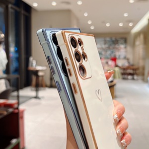 Étui de téléphone portable électroplaqué, petit amour creux pour <span class=keywords><strong>Samsung</strong></span> A34 5G, étui de protection d'objectif pour <span class=keywords><strong>Samsung</strong></span> galaxy 54 5G - Product Image 4