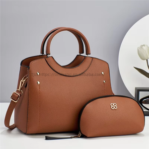 Manufacture Solid Color Large Capacity Shoulder & Crossbody Bags Set Luxury Women's Handbags - Product Image 3