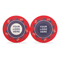 Jetons de Poker de Casino Personnalisés en Céramique de 39 mm, Conception Gratuite, EPT WPT, avec Dénomination pour Jeux de Hasard