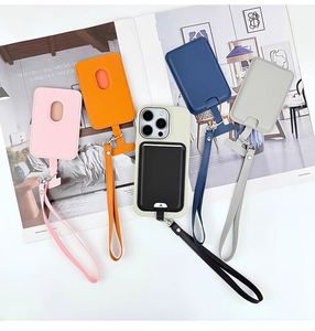 Tarjetero Magnético Personalizado con Logotipo, Cartera Delgada de Cuero PU con Correa de Muñeca para iPhone 17 16 15 14 13 12 Pro - Product Image 3