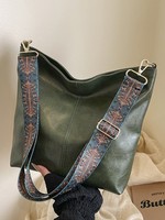 Sac seau portable et à bandoulière grande capacité, en PU couleur unie, en stock, élégant et haut de gamme pour le style urbain féminin