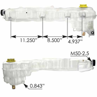 Nouveau réservoir de liquide de refroidissement robuste pour camion A05-32836-000 avec capuchon de réservoir de surpression de radiateur et capteur pour Cascadia 2018-2026 Haute Performance