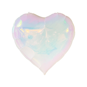 Vente en gros de ballons en feuille d'aluminium arc-en-ciel de 40 pouces, blanc nacré irisé, en forme de cœur, pour la décoration de mariage, d'anniversaire ou de fête - Product Image 4
