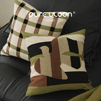 Housse de coussin de canapé en coton 100% avec motif d'hirondelle moderne, broderie d'oiseaux colorés, housse de coussin décorative pour salon, décoration de la maison