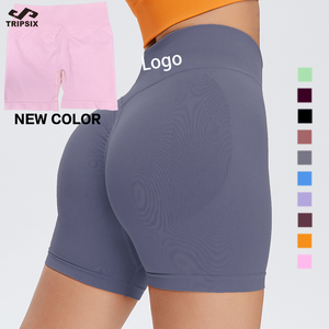 Guangzhou Dingtai Custom Logo Women Gym Sport Wear Fitness Workout Seamless Yoga Pants Scrunch Butt Lift Leggings Yoga Shorts