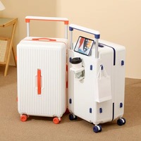 Ensemble de valises professionnelles de luxe à poignée large en néoprène, coque rigide, grande capacité, résistantes aux rayures, bagages de voyage silencieux à roulettes pivotantes