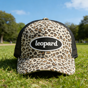 6-Panel <b>Leopard</b> <b>Print</b> Mesh Back Sporty Vintage Baseball Cap Adjustable Snapback Sun <b>Hat</b> for Outdoor Sports - Product Image 5
