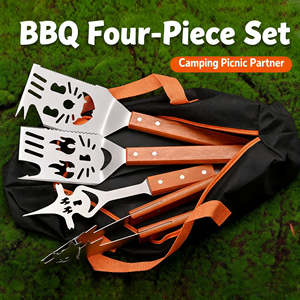 Outils de barbecue coréens <span class=keywords><strong>REWOOD</strong></span>, pinces en bois extra longues en acier inoxydable, brochettes résistantes à la chaleur, écologiques, durables, en métal - Product Image 5