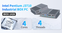 PC Industrial Sin Ventilador de 6 COM RS232 RS485 con Pentium Intel J3710, 8x USB, 2x Gigabit LAN, VGA, HD-MI, Audio, Watchdog, Montaje en Pared