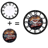 Horloge ronde en fer de 25 cm au design nordique avec cadran simple et silencieux