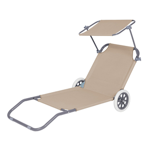 Nouvelle mise à niveau chaise <span class=keywords><strong>de</strong></span> <span class=keywords><strong>plage</strong></span> portable extérieure chaise <span class=keywords><strong>de</strong></span> loisirs chaise longue pliable <span class=keywords><strong>avec</strong></span> <span class=keywords><strong>parasol</strong></span> et roues - Product Image 5