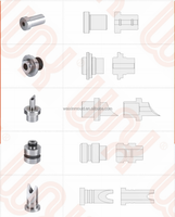 Manchons de soupape revêtus de TiN, préformes PET, chemins chauds, bagues de guidage interchangeables SKH51 HRC59-61, compatibles OEM
