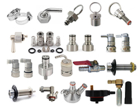 Conector de grifo para elaboración de cerveza, codo de 90 grados para tubo de escape, tuerca hexagonal, arandela, junta, rosca estándar de 5/8 pulgadas, accesorios de bar