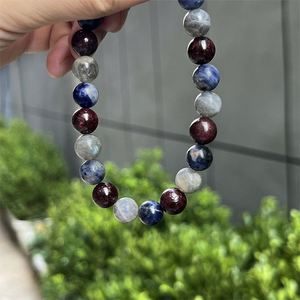 Pulsera de Piedra Natural con Cuentas de Vidrio Coloridas para Limpieza de Chakras, Servicio de Exportación Global Premium, Paquete Listo para Comercio Electrónico - Product Image 1