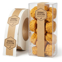 Autocollants en vinyle autocollants personnalisés pour emballages alimentaires à emporter, avec logo de marque de boulangerie, pour contenants en plastique