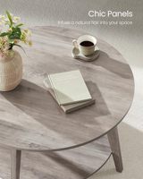 Table basse portable en pin à 2 niveaux pour salon, avec rangement, moderne, écologique, multifonctionnelle, facile à assembler