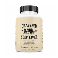 Capsules de foie de bœuf nourri à l'herbe OEM 500mg 180 unités Foie de bœuf déshydraté naturel Complément alimentaire pour adultes