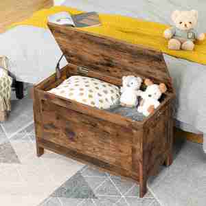 Caja de Almacenamiento Industrial al por Mayor, Camión de Almacenamiento de Madera Rústica Marrón, Caja de Almacenamiento de <span class=keywords><strong>Ropa</strong></span> de Madera Vintage, Banco de Almacenamiento Retro - Product Image 3