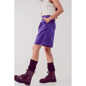 Shorts Longline in corduroy viola - Product Image 2