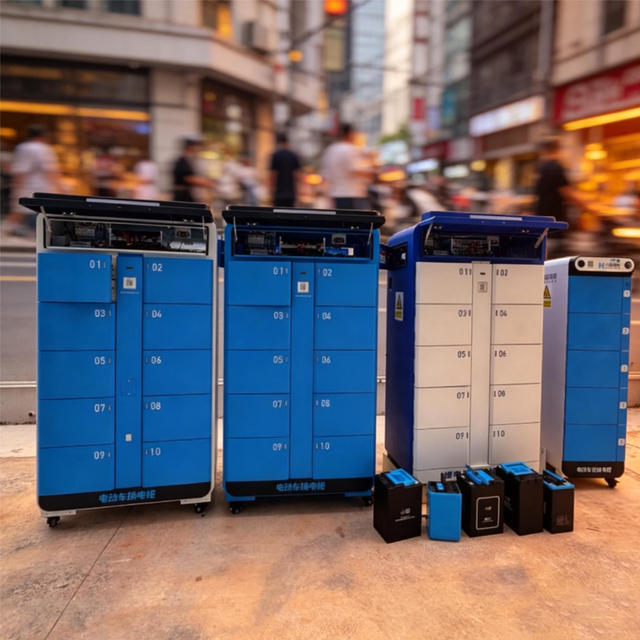 HelloSwap Ev Bike Battery Swapping Station Battery Swap Cabinet