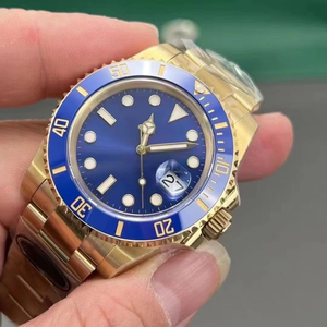 Montres mécaniques de luxe dorées, élégantes et de haute qualité, avec fonction calendrier, 40 mm, résistantes à l'eau, vente en gros - Product Image 1