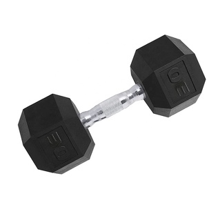 Toptan dambıl spor eğitim ekipmanları dambıl spor seti satılık siyah altıgen dambıl - Product Image 2