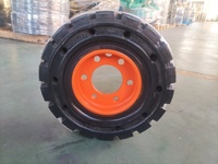 Pneus pleins en caoutchouc 15x4.5-8 pour chariot élévateur, montage facile Clip Click, en caoutchouc pur avec jante