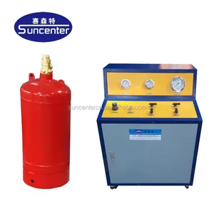 Extintor de incêndios, equipamento de recarga HFC-227ea e gás de nitrogênio