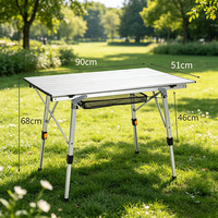 Nouvelle table pliante portable en alliage d'aluminium pour pique-nique et camping, mobilier de loisirs d'extérieur