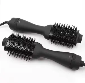 Manufacturer supply Round Rotating Volumizer Styler One Step 1000W Hot curlers Blow Dryer Hair Straightener Styler Comb