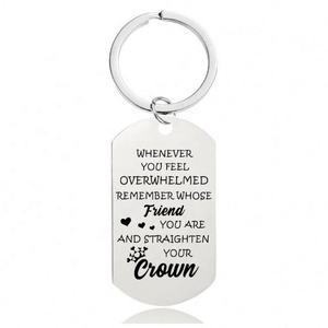 Porte-clés Couronne : <span class=keywords><strong>Cadeau</strong></span> d'Anniversaire pour Sœur, Amie, Demoiselle d'honneur, Fils – Souviens-Toi Qui As Réglé Ta Couronne – Porte-clés Inspirant - Product Image 4