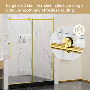 2025 Usine Salle <span class=keywords><strong>De</strong></span> Bains <span class=keywords><strong>De</strong></span> Luxe Mur à Mur <span class=keywords><strong>En</strong></span> Acier Inoxydable Or Cadre Coulissant <span class=keywords><strong>Douche</strong></span> Porte <span class=keywords><strong>En</strong></span> <span class=keywords><strong>Verre</strong></span> - Product Image 2